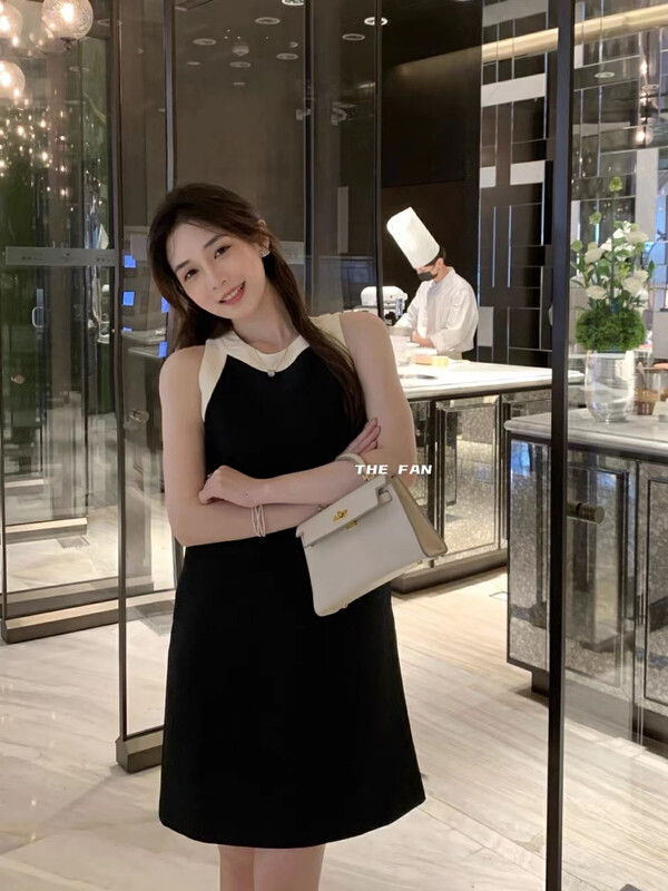 [the fan] French Round Neck Tank Top dress 58385# zxx