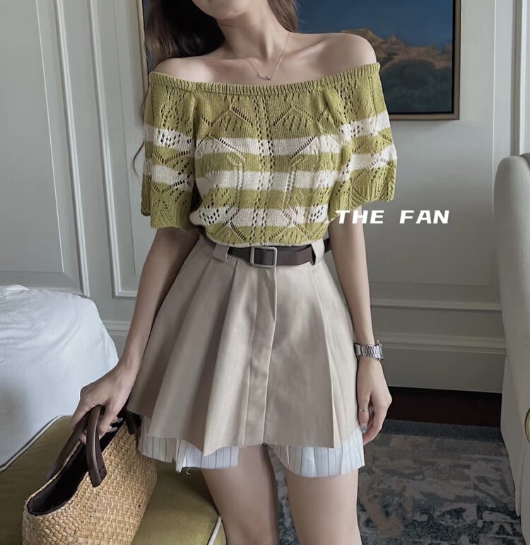 [the fan] design sense stitching fashion skirt 50162# zxx