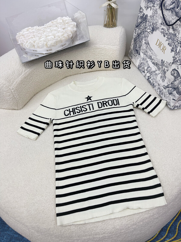 [O.S] round neck letter stripe sweater 609# ozq
