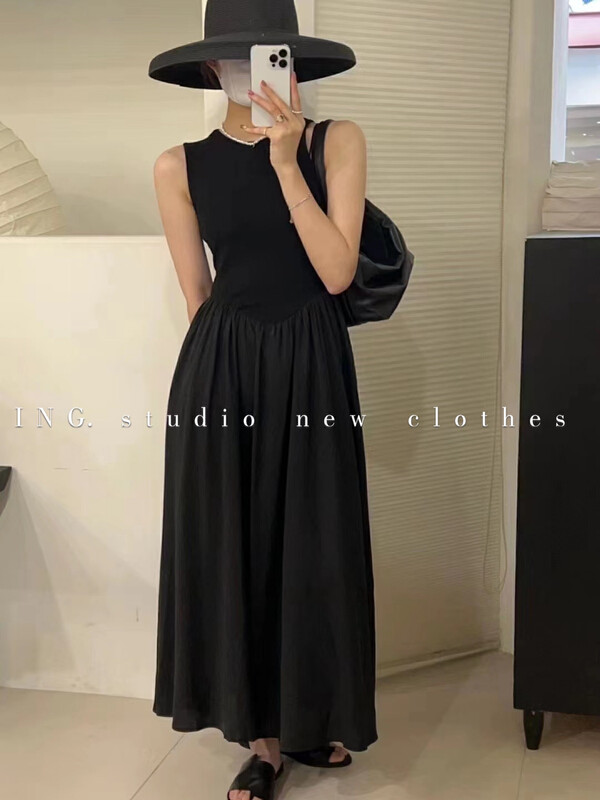 [ing] Korean chic temperament simple dress 7991