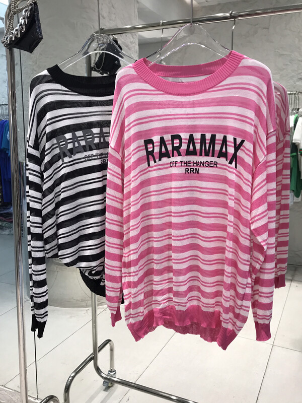 [o.shazidian] Korean striped letter shirt 6065# CSX