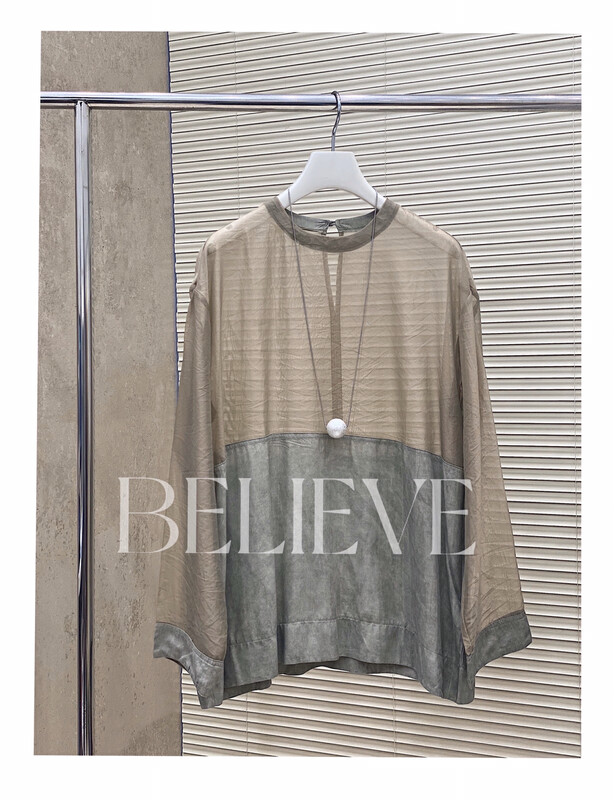 [believe] atmosphere halo dye stitching design extremely thin sunscreen shirt bl8193# JJ