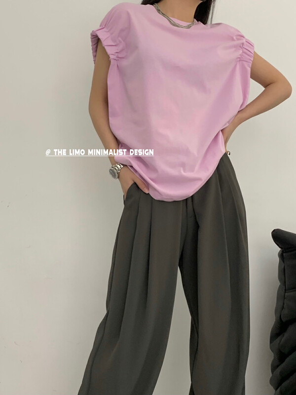 [the limo] cuff rubber band design vest / sling 6719# XYJ