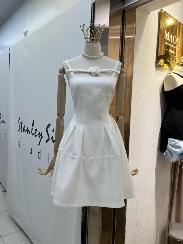 [Mao's] pure style three-dimensional floral suspender dress ys1-6600 \jj