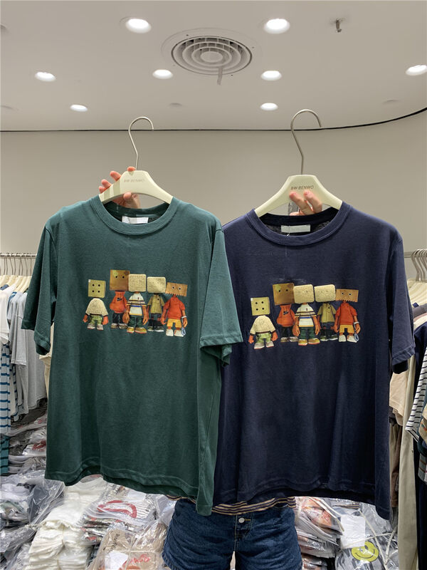 [benwo] funny cartoon versatile round neck short sleeve T-shirt ct06206 \cls