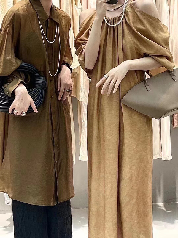 [believe] artist atmosphere halo dyed Tencel dress bl8902# JJ