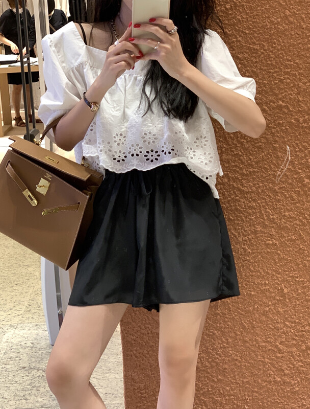 [11An] cool and draping wide leg casual shorts a6757# cqw