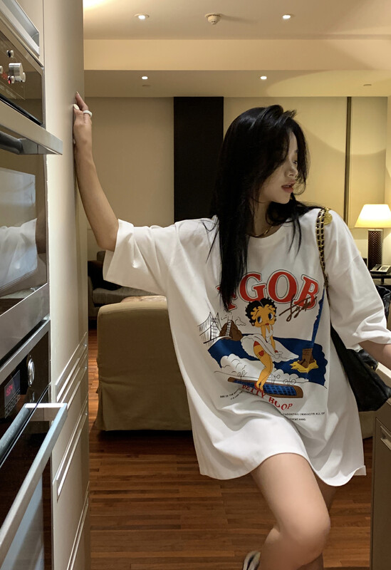 [11An] funny cartoon printed short sleeve T-shirt a6765