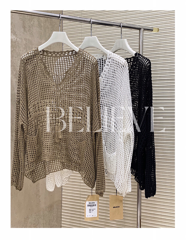 [believe] retro new Chinese style hollow out exquisite woven sunscreen shirt bl35226# JJ