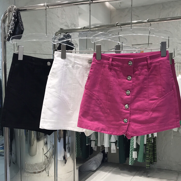 [o.shazidian] Korean high waist versatile denim skirt 1535\csx