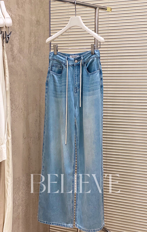 [believe] high waist lanyard air skinny jeans bl8846# JJ