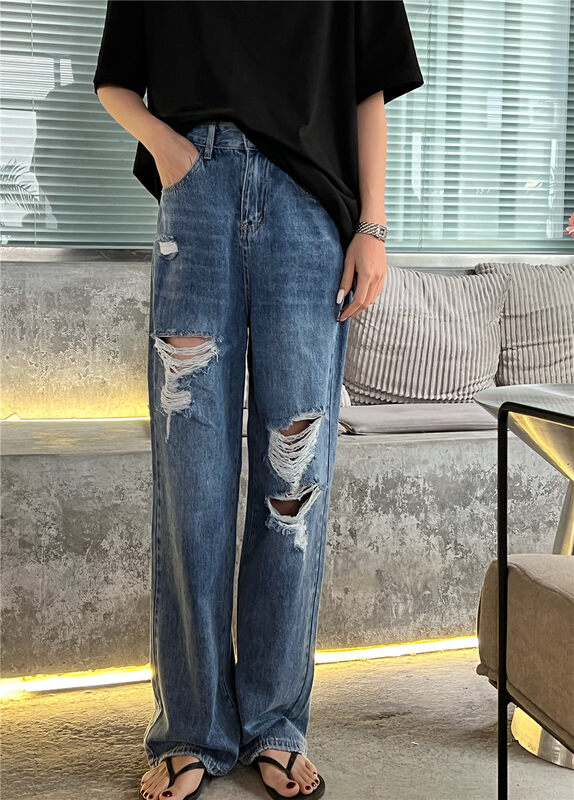 Original price 73.32! New year in early spring! [new time /l&y home] pierced comfortable Korean jeans ys1-9905# XYY