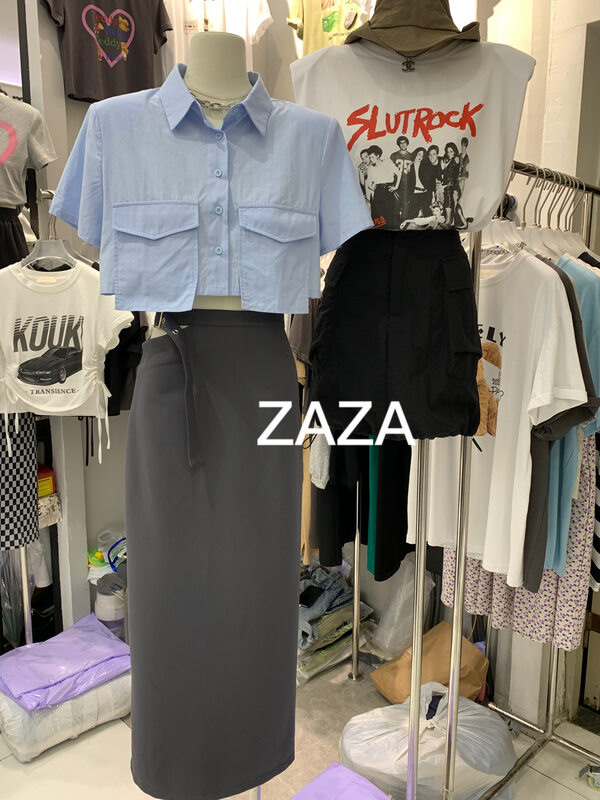 [Zaza] suit material, clean color, versatile skirt 9101 \lsl