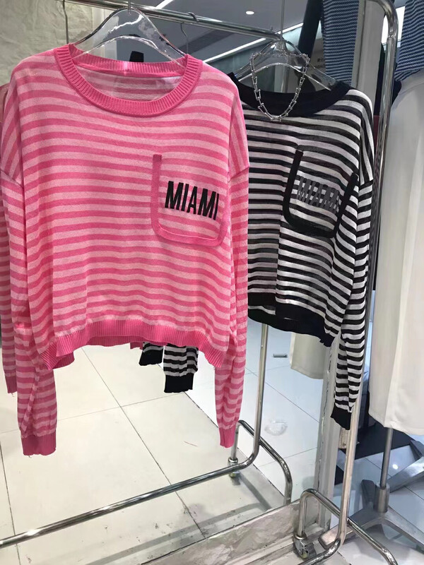 [o.shazidian] striped sunscreen contrast shirt 6040# CSX