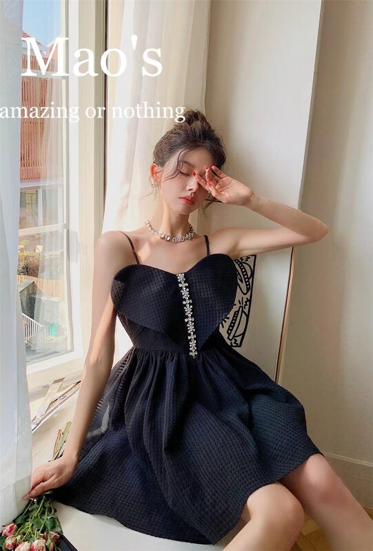 [Mao's] little woman looks thin, short suspender dress ys-6606# JJ
