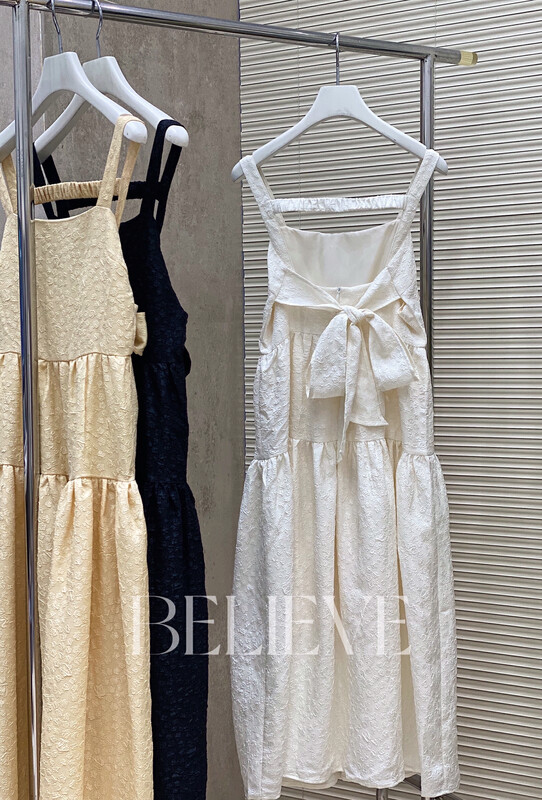 [believe] soft and exquisite jacquard back dress bl82545 \jj