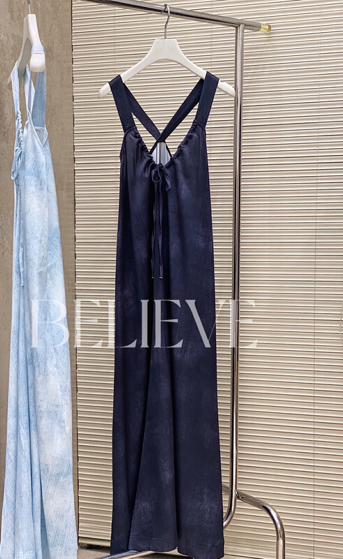 [believe] merge drape and contour French V-neck halo dyed texture aesthetic dress bl8388\jj