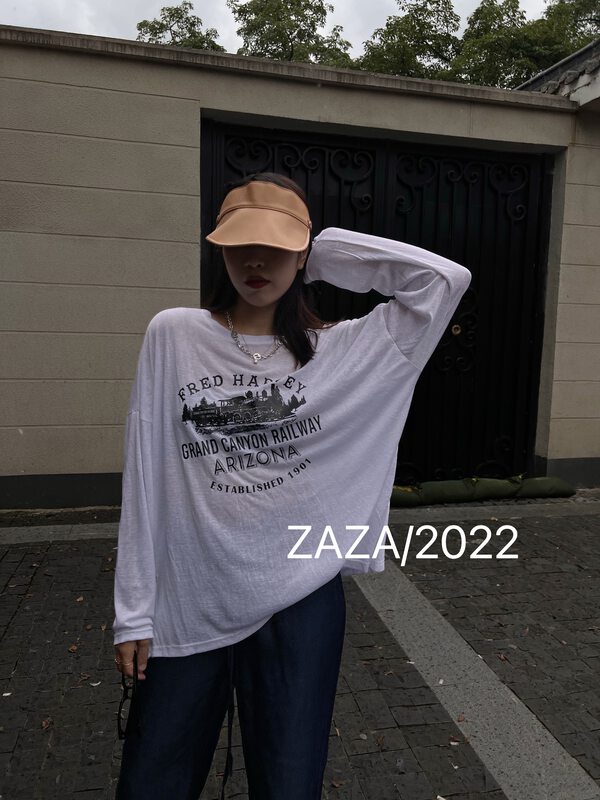 [Zaza] pattern printing and dyeing versatile casual sunscreen shirt 9102# LSL