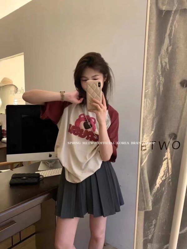 [new time /l&y home] cartoon printed loose short sleeve T-shirt 3169 \xyy