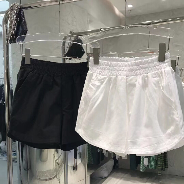 [o.shazidian] simple solid color elastic waist casual shorts 1537# CSX