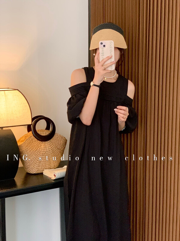 [ing] gentle lady temperament off shoulder dress 7977