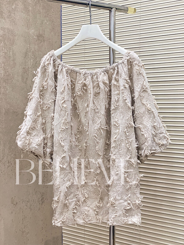 [believe] pure desire style one shoulder designer minority jacquard shirt bl8631# JJ