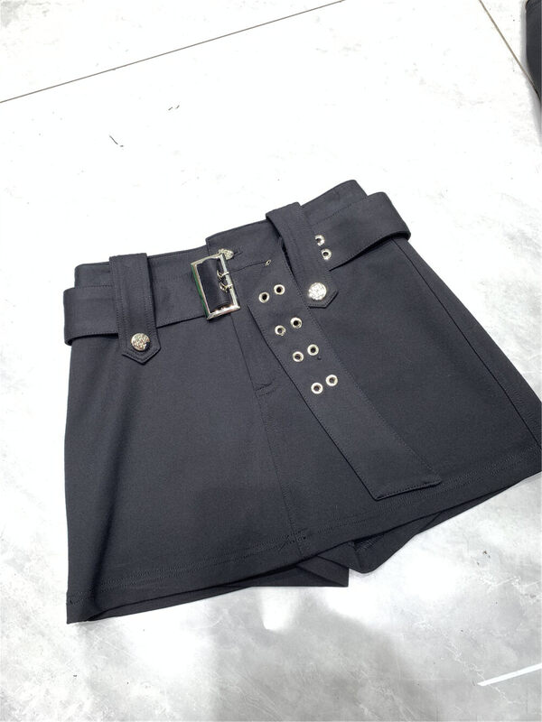 [mialiesy] Korean style textured casual skirt pants (with belt) 511# PCZ
