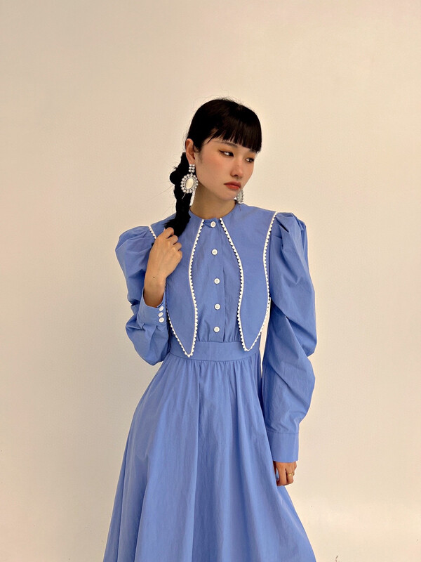 [d.two D2] pointed collar sweet fashion dress 2103117 \zxl