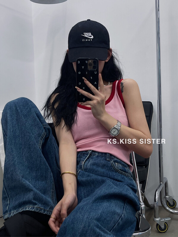 [KS] design sense color matching comfortable vest / suspender ys1-20167# cqw