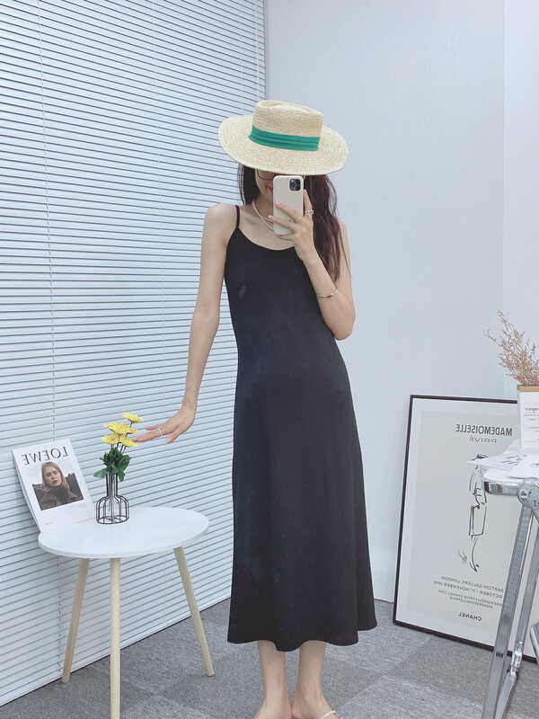 The original price is 43.99! [I-D] fashionable solid color suspender dress 8259 \l