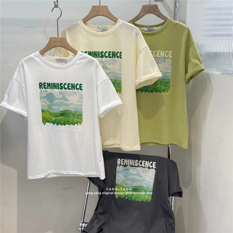 [Yang Yang] Qingqing grassland versatile foreign style short sleeve T-shirt c6266# CLS