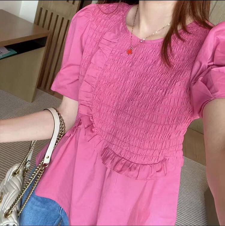 Original price 55.27! [I-D] Korean irregular elastic shirt ys8238 \ll