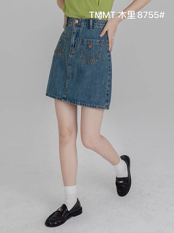 [jiajiatmmt Muli] retro button decorative skirt 8755# L
