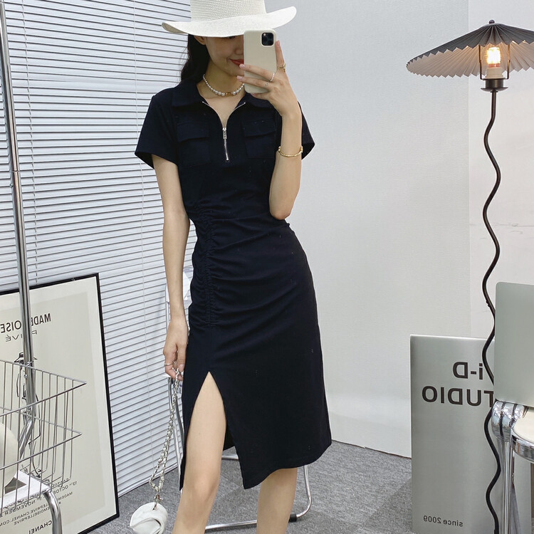 [I-D] Korean slim slit dress ys8291 \ll