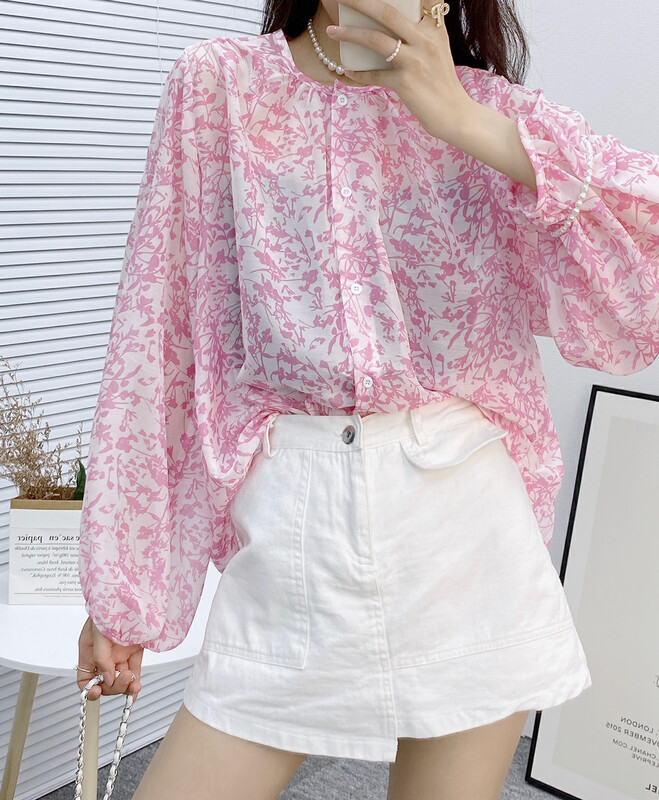 Original price 50.76! [I-D] Korean versatile floral sunscreen shirt ys8283 \ll