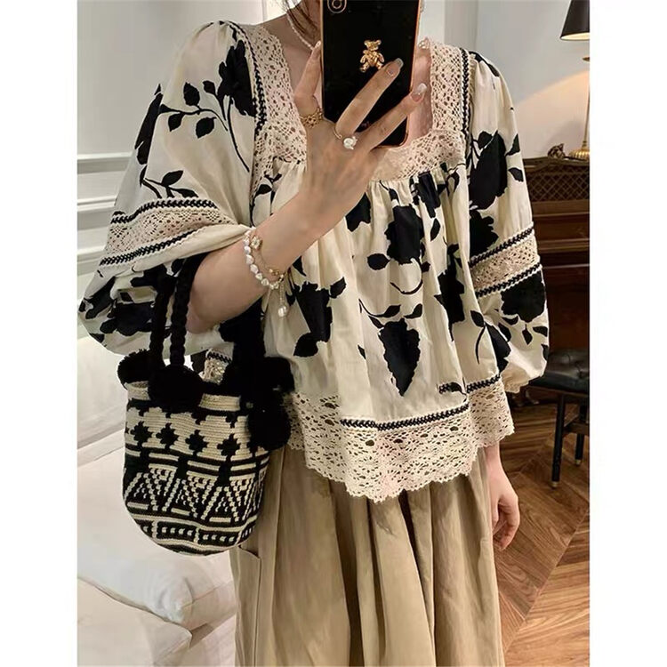 [set] square neck fashion pullover shirt 2022-1 \zxx