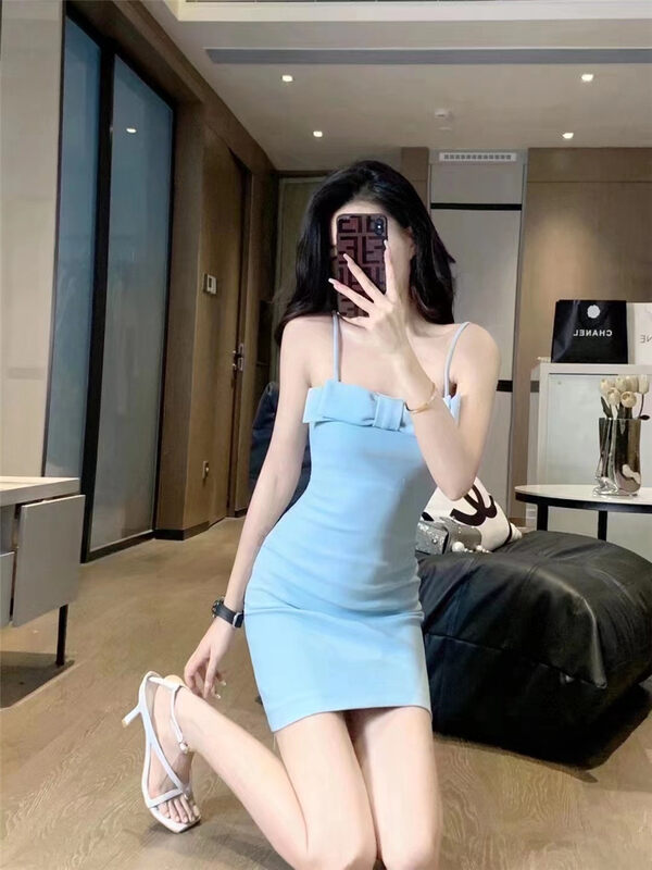 [little woman] online hot girl slim bowknot suspender dress 22189 \pcz