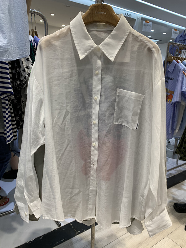 [yj.simple] letter printed sunscreen shirt 3085# ozq