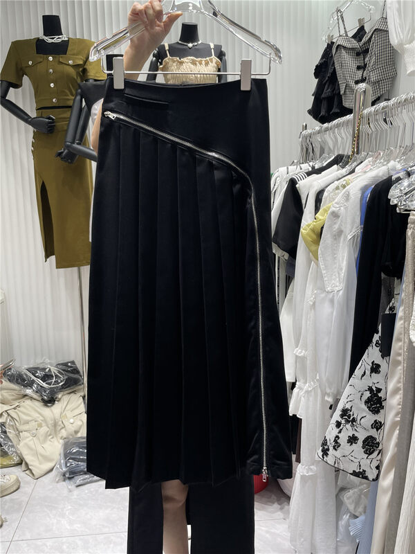 [mialiesy] personalized design zipper versatile skirt 685# PCZ