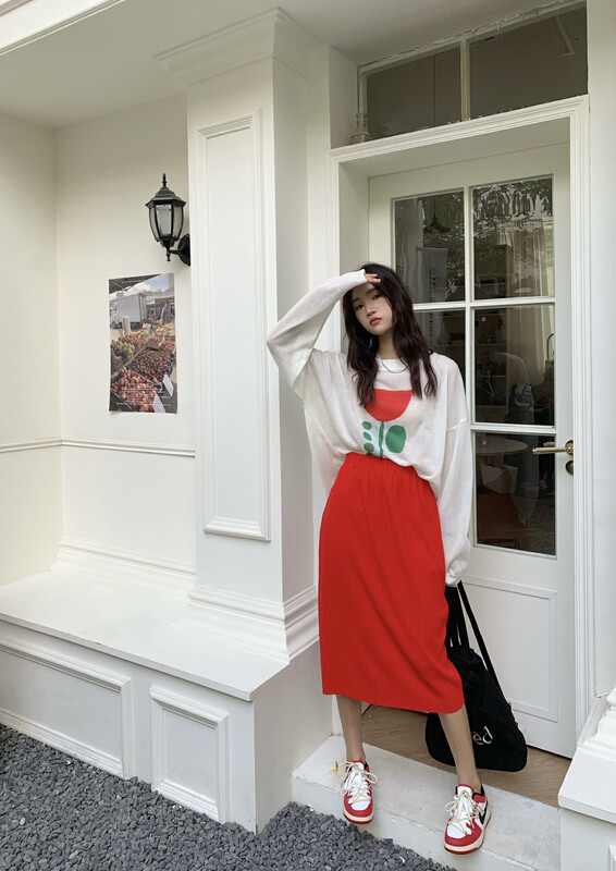 [yj.simple] versatile contrast loose round neck sunscreen shirt y003-cx045# ozq