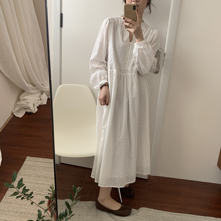 Original price 94.99! [Imiss] Korean V-neck hook flower dress cx9105# Fhx