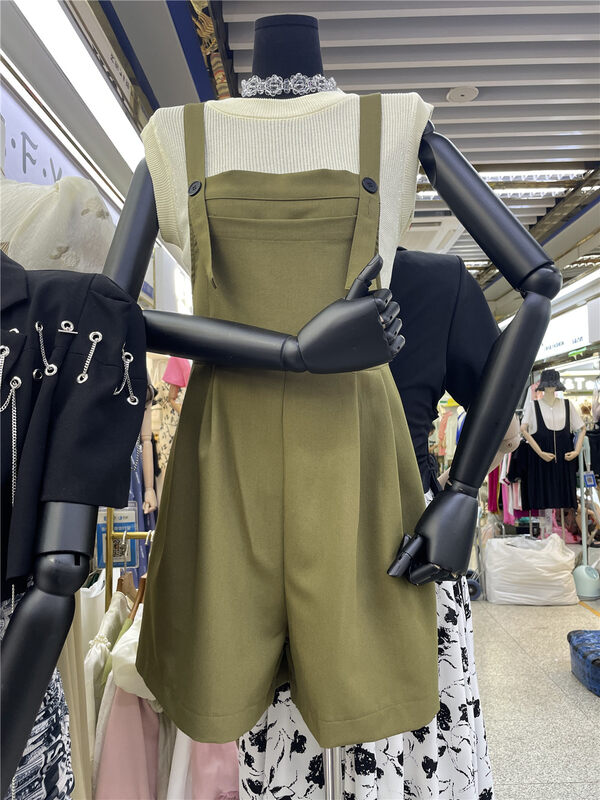 [multimedia] casual simple Vest + fashionable versatile strap Shorts Set ys1-001\pcz