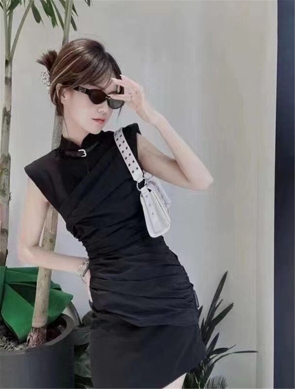 [mialiesy] spice girl stand collar fake two cheongsam dress 705# PCZ
