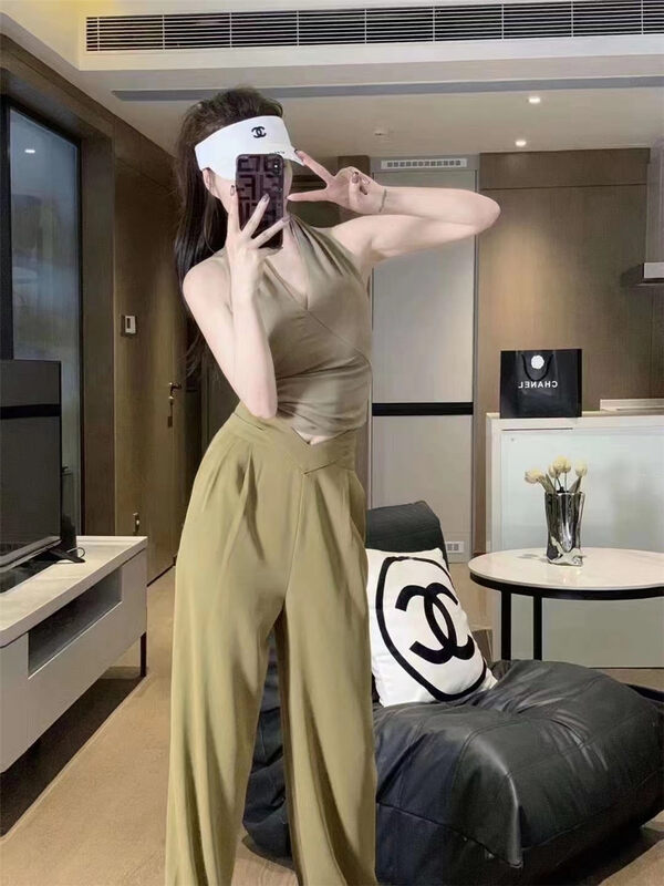 [mialiesy] design feeling loose waist pants 656# PCZ