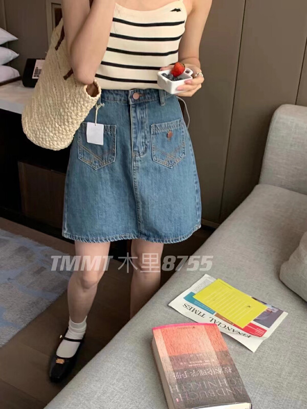 [jiajiatmmt Muli] Korean retro Mingxian button decorative skirt j8755# L