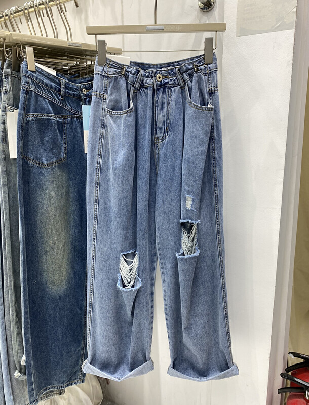 [jiajiatmmt Muli] comfortable and versatile simple ripped jeans 8758# L