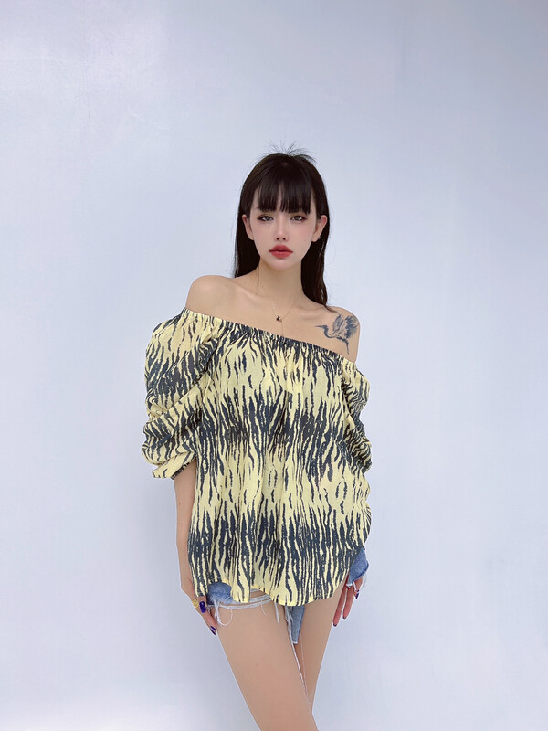 [d.two D2] off shoulder fashion temperament shirt 2221316 \zxl