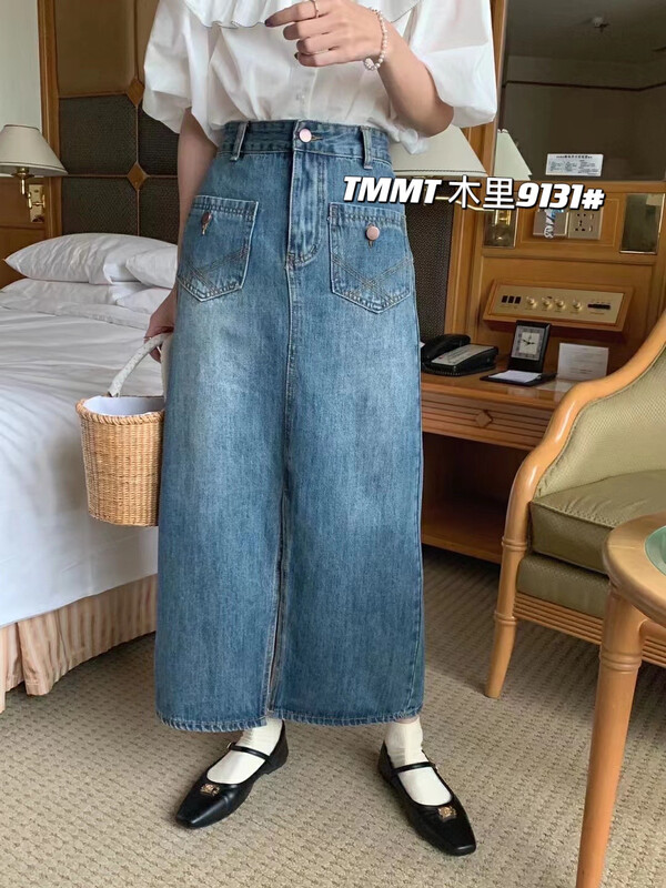 [jiajiatmmt Muli] fashion medium length slit skirt j9131# L