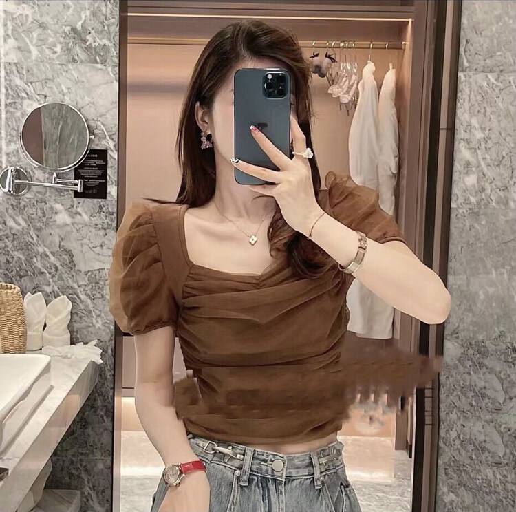 Original price 47.37! [I-D] Korean style elastic shirt 6117# L