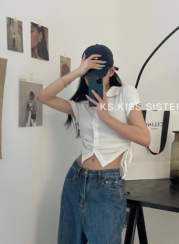 [KS] design sense niche chic bottomed Polo 22210 \cqw